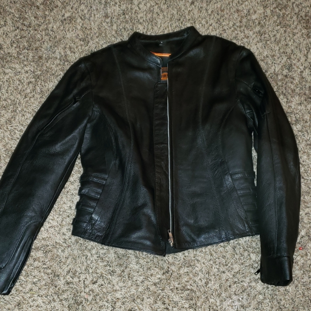 leather size small motorcycle jacket real leathers
